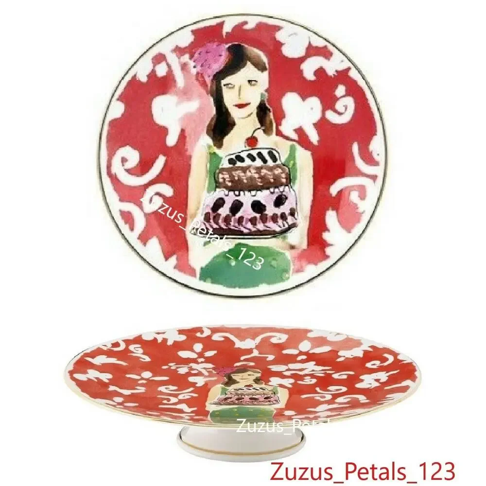 Kate Spade Just Desserts Cake Pedestal /Plate/Stand x Lenox by Bella Foster NIB